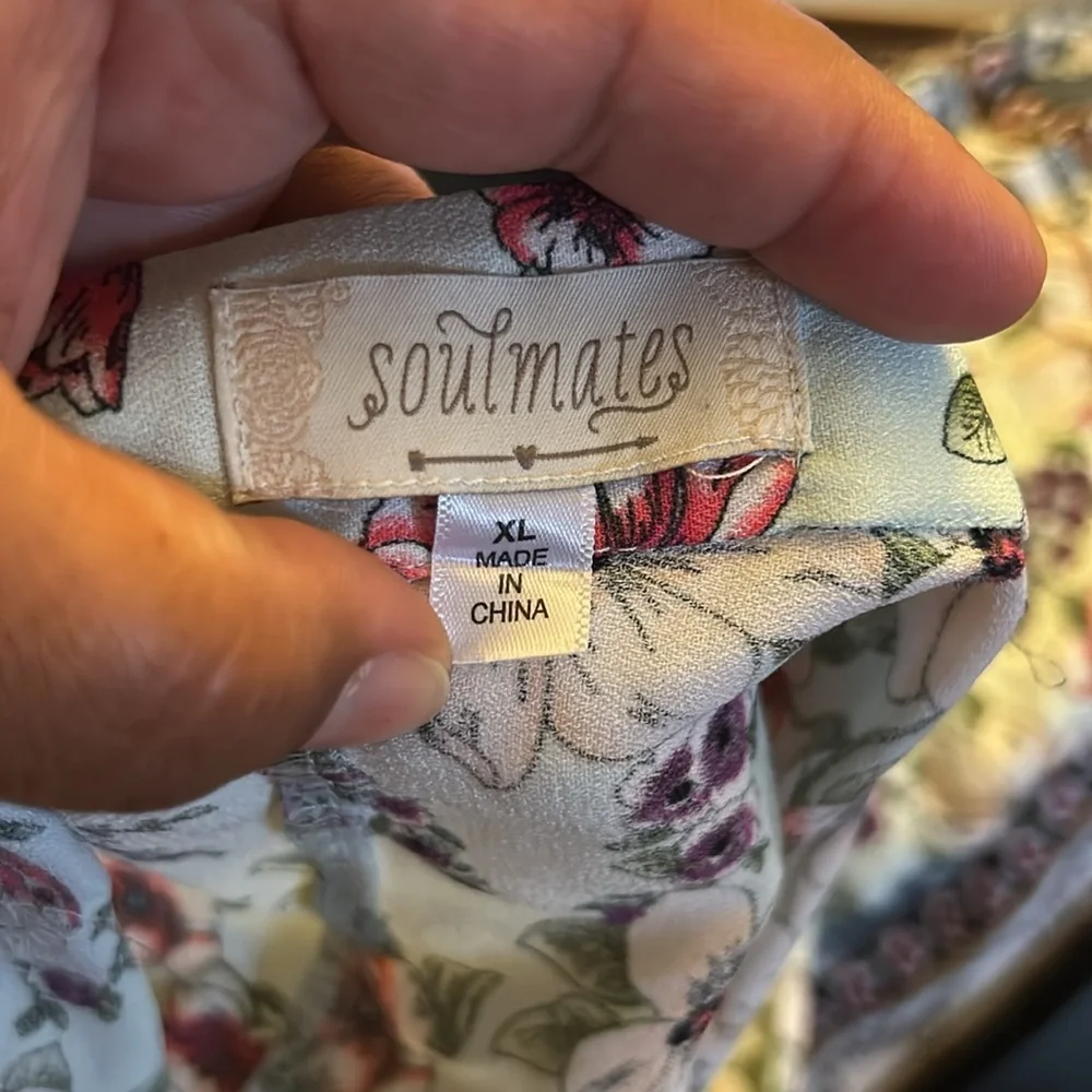 NWT Soulmates front slot maxi skirt with floral print - Picture 15 of 15